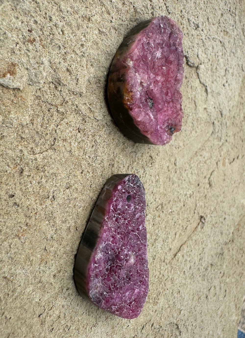 Natural Surface Cabalto Calcite Druzy BIG Designer focal