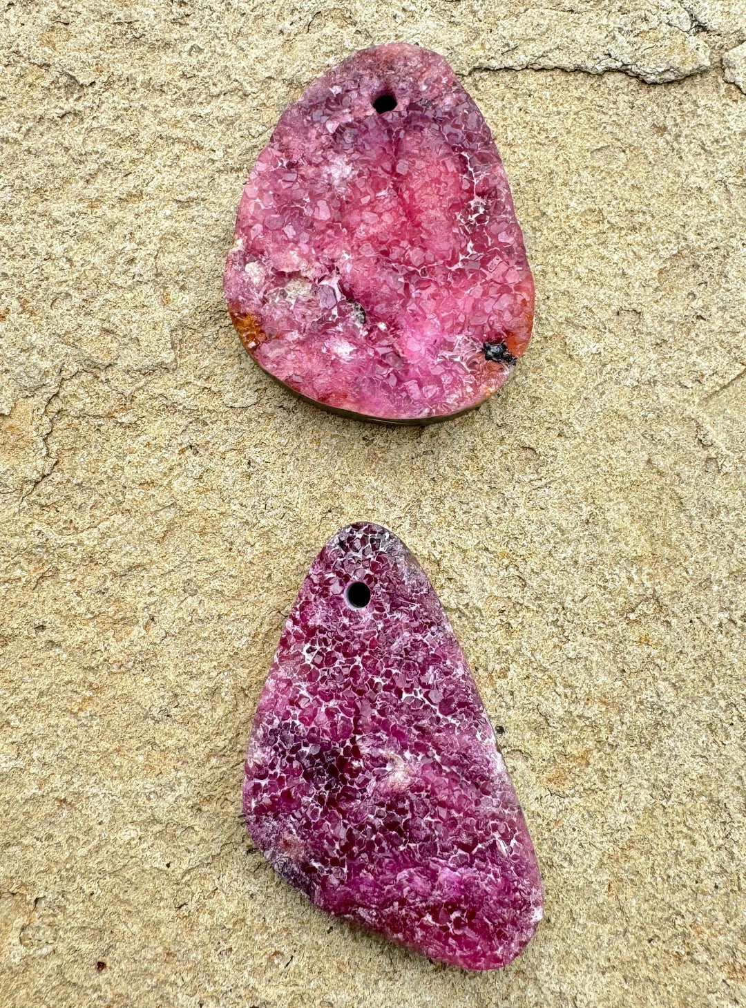 Natural Surface Cabalto Calcite Druzy BIG Designer focal