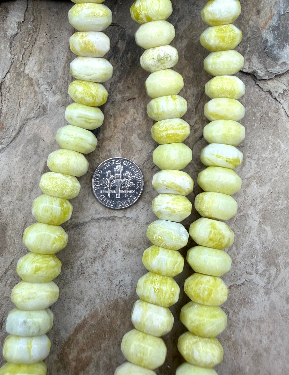 Natural Yellow Jade Big Faceted Rondelle Beads 13mm 16 inch