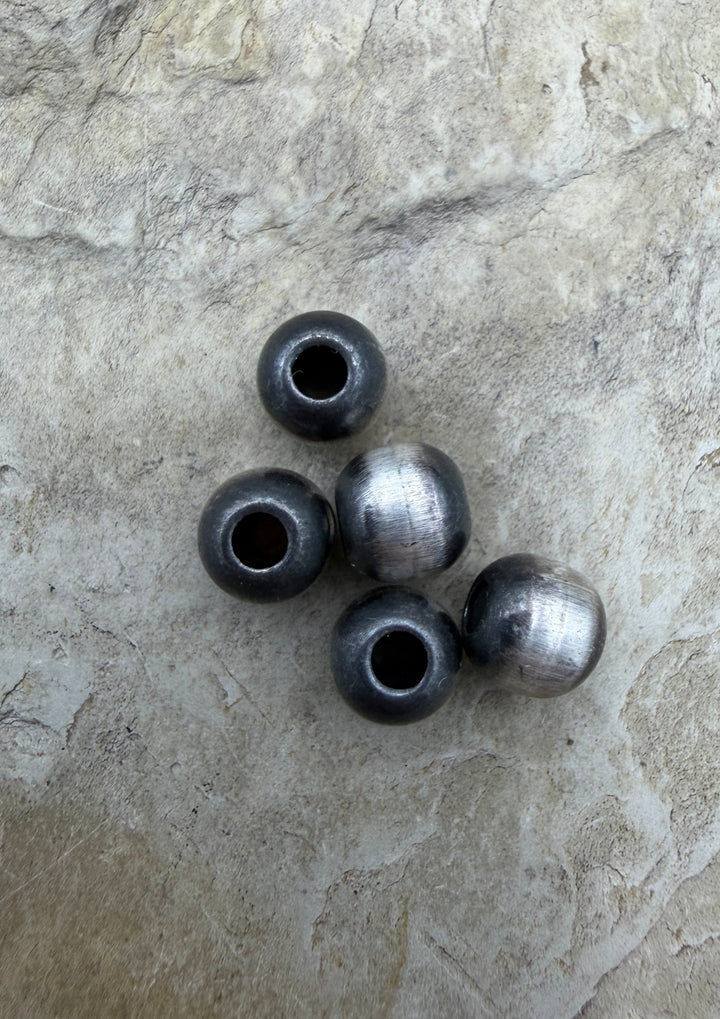 Navajo Style Pearls Sterling Silver 6mm Round (Large Hole)