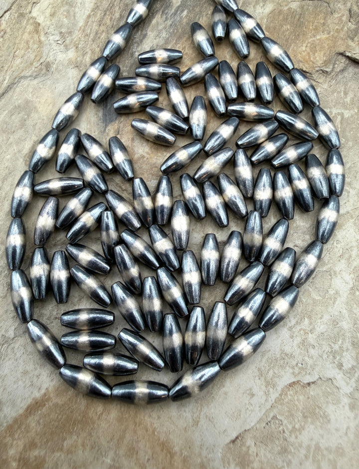 Navajo Style Torpedo Pearls Sterling Silver 4x10mm Package
