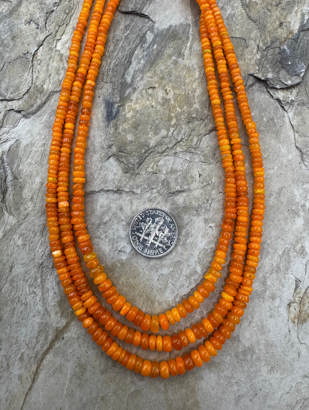 Neon Orange Ethiopian Opal (Dyed) 3-5mm Irregular Graduated