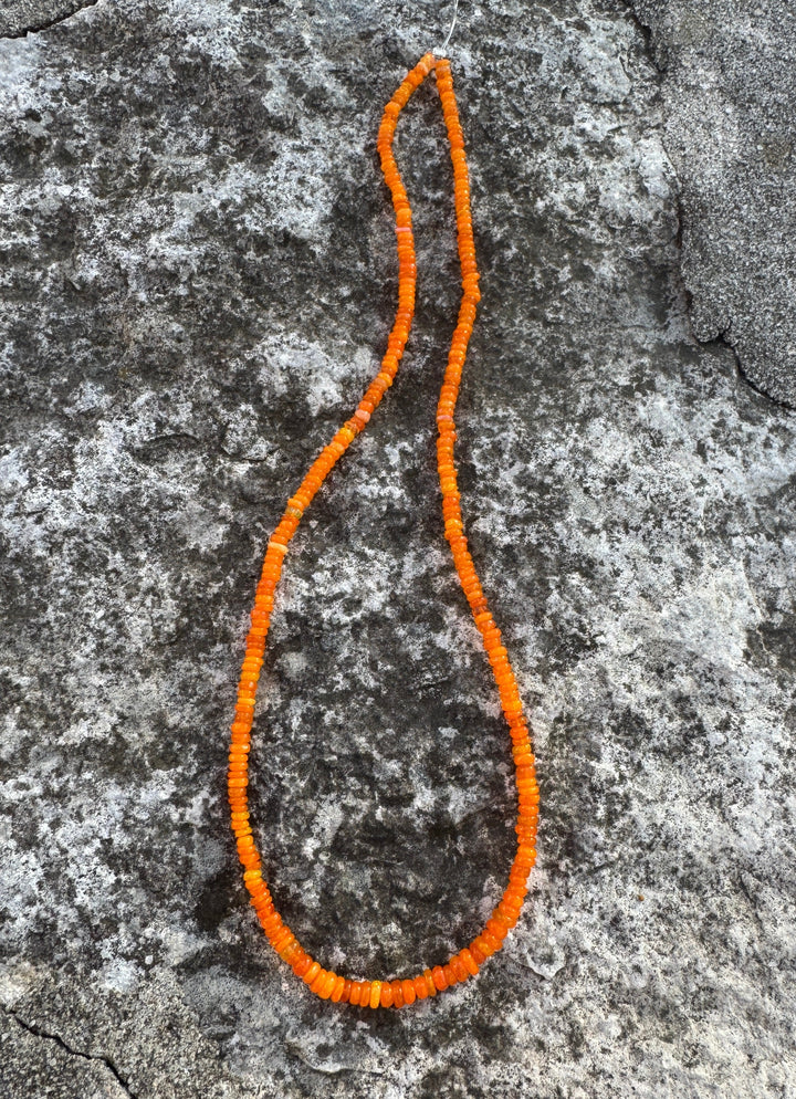Neon Orange Ethiopian Opal (Dyed) Graduated 2.5-4mm