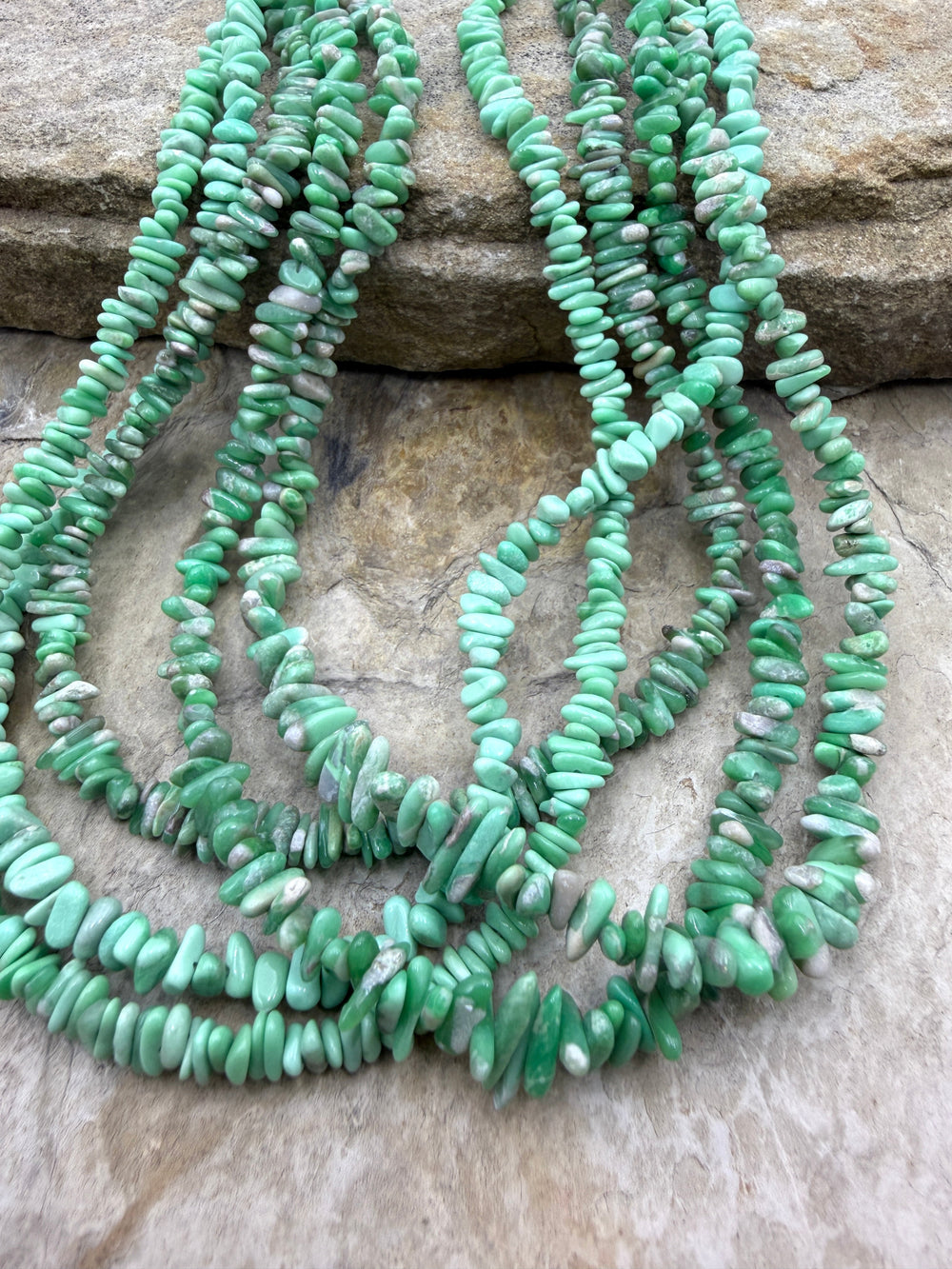 Nevada Variscite 3-6mm Graduated Chip Beads 16 Inch Strand