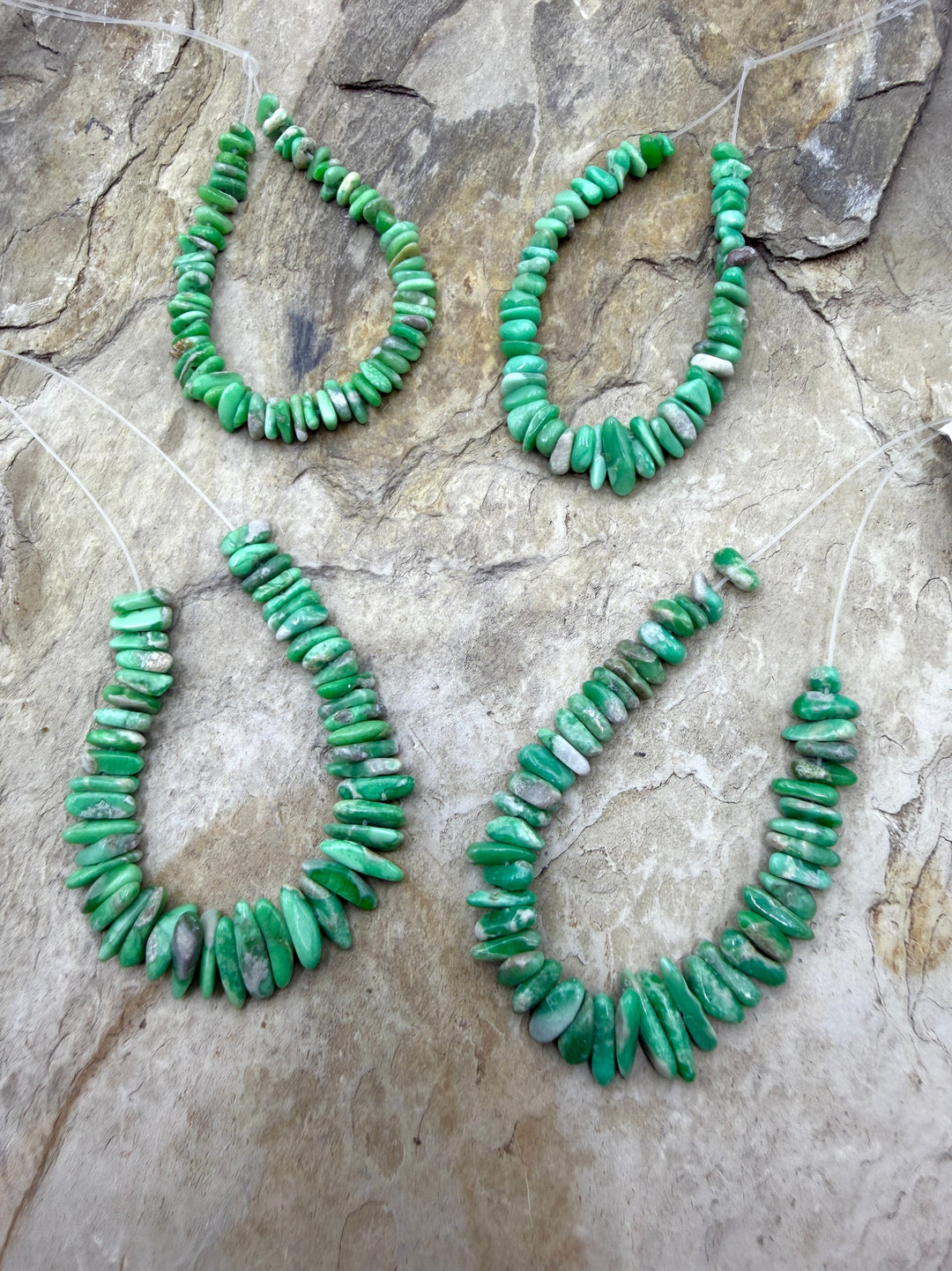 Nevada Variscite 4-6mm Chip Beads 4 Inch Strand - Variscite