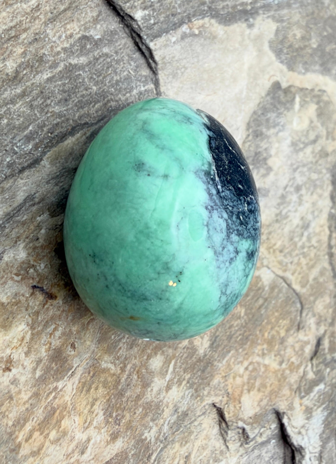 Nevada Variscite BIG Smooth Rounded Focal Bead 20x25x18mm