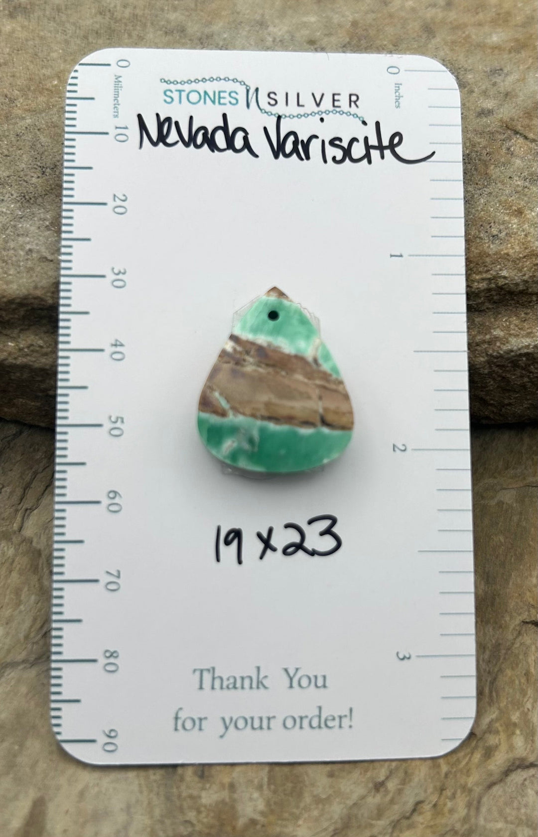 Nevada Variscite Focal Pendant Bead 19x23mm - Variscite