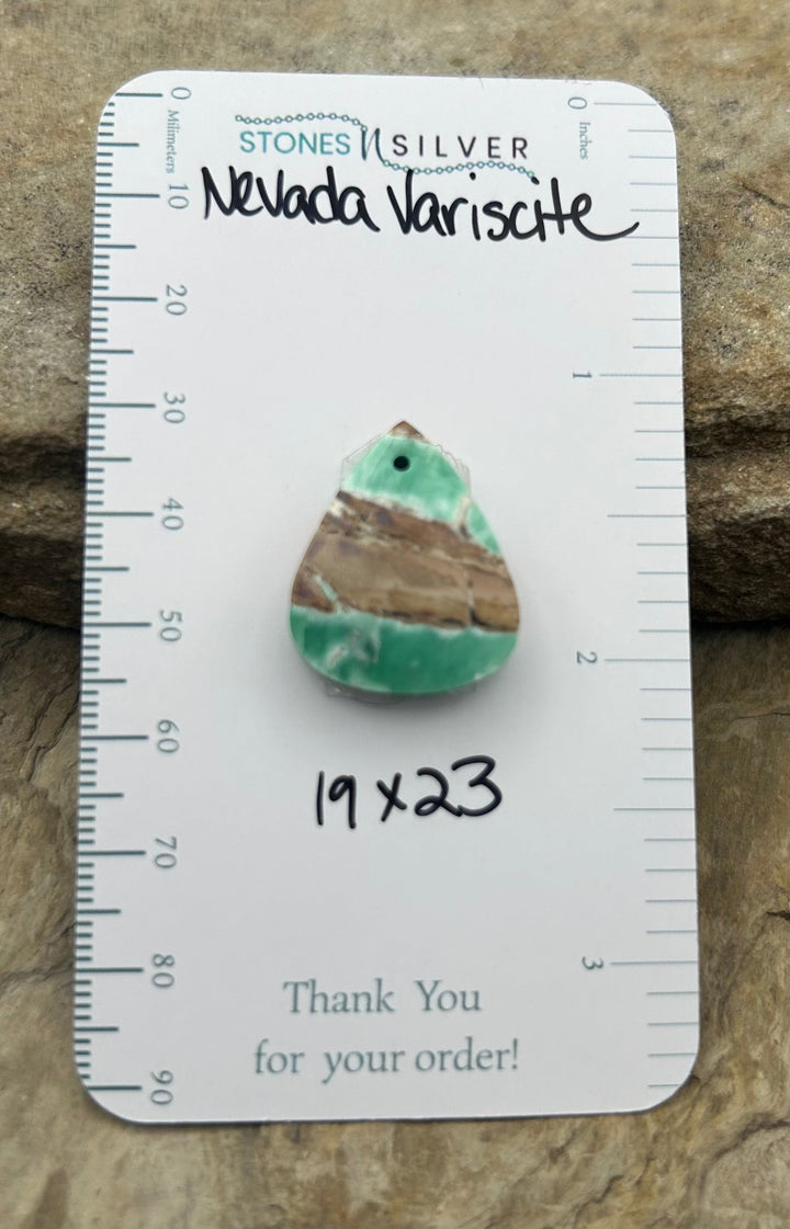 Nevada Variscite Focal Pendant Bead 19x23mm - Variscite