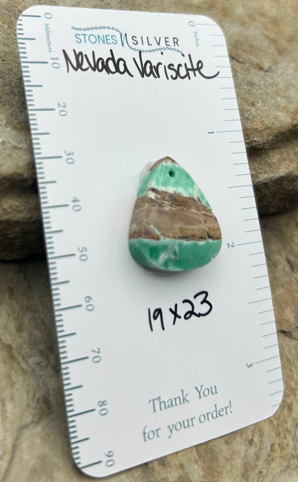 Nevada Variscite Focal Pendant Bead 19x23mm - Variscite