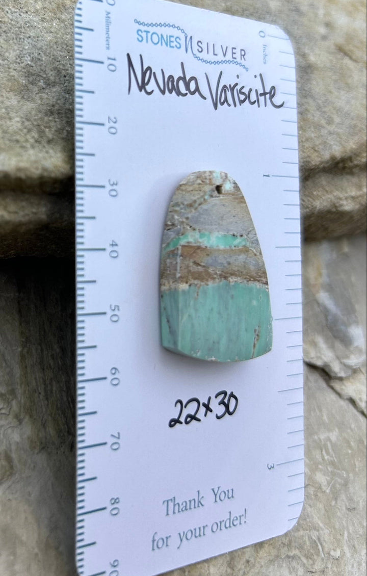 Nevada Variscite Focal Pendant Bead 22x30mm - Variscite