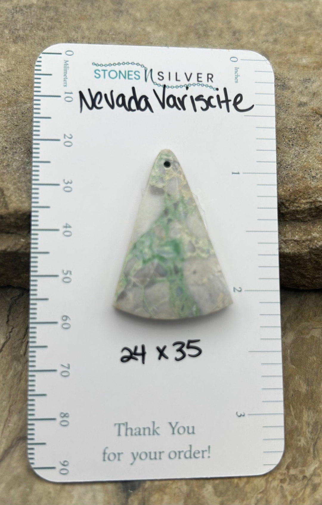 Nevada Variscite Focal Pendant Bead 24x35mm - Variscite
