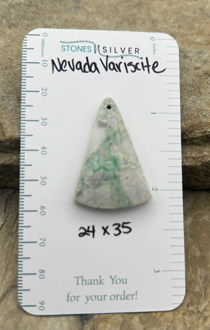 Nevada Variscite Focal Pendant Bead 24x35mm - Variscite