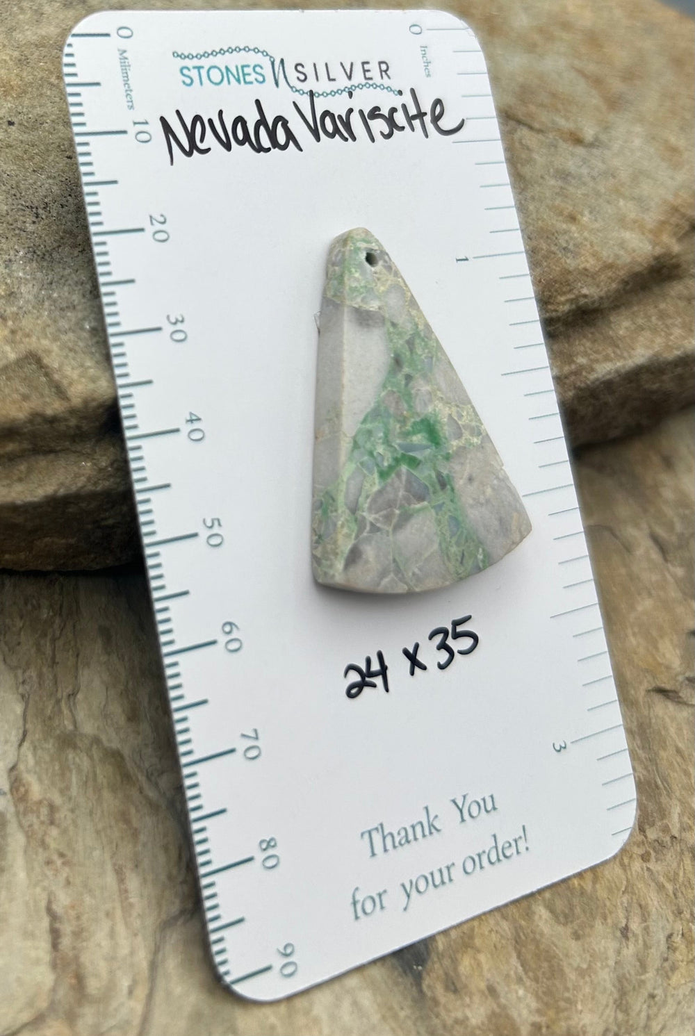 Nevada Variscite Focal Pendant Bead 24x35mm - Variscite