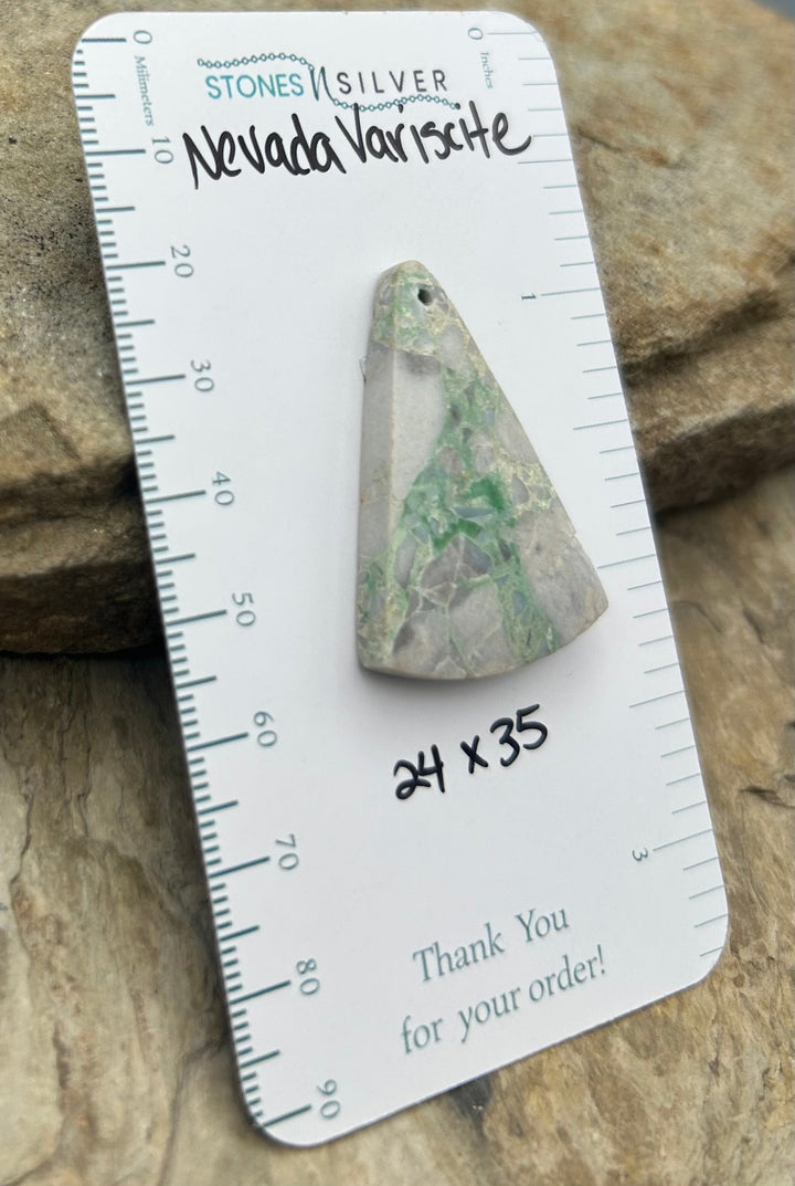 Nevada Variscite Focal Pendant Bead 24x35mm - Variscite