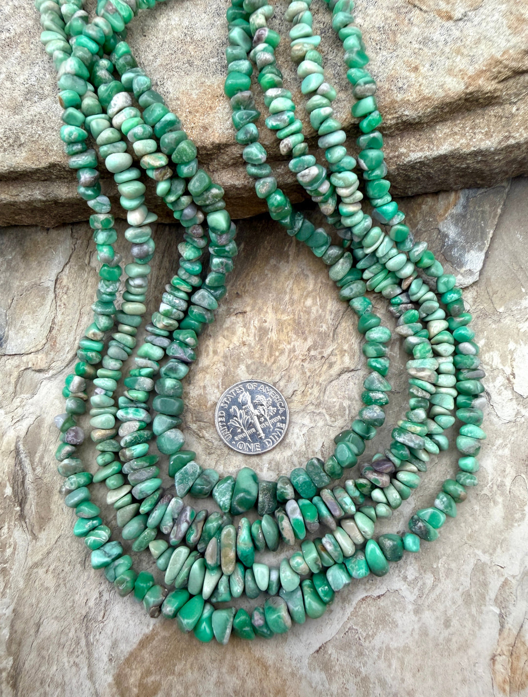 Nevada Variscite Graduated 4-6mm Nugget/Chip Beads 16 Inch