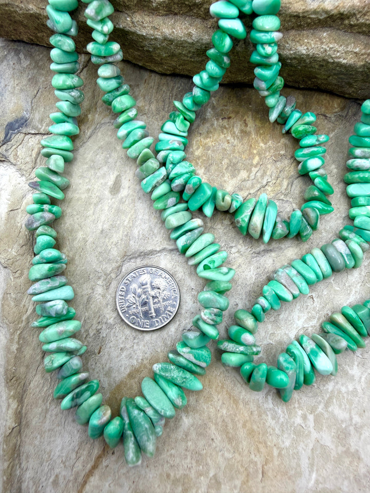 Nevada Variscite Graduated 4-7mm Chip Bead Strand 16 Inch