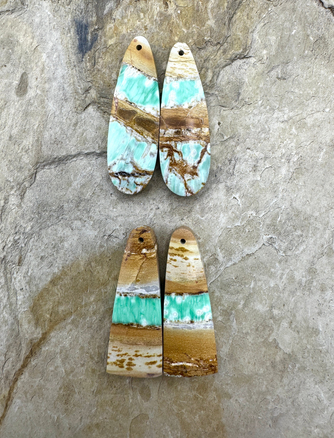 Nevada Variscite Matching Bead Slab Pair (Select One Pair)