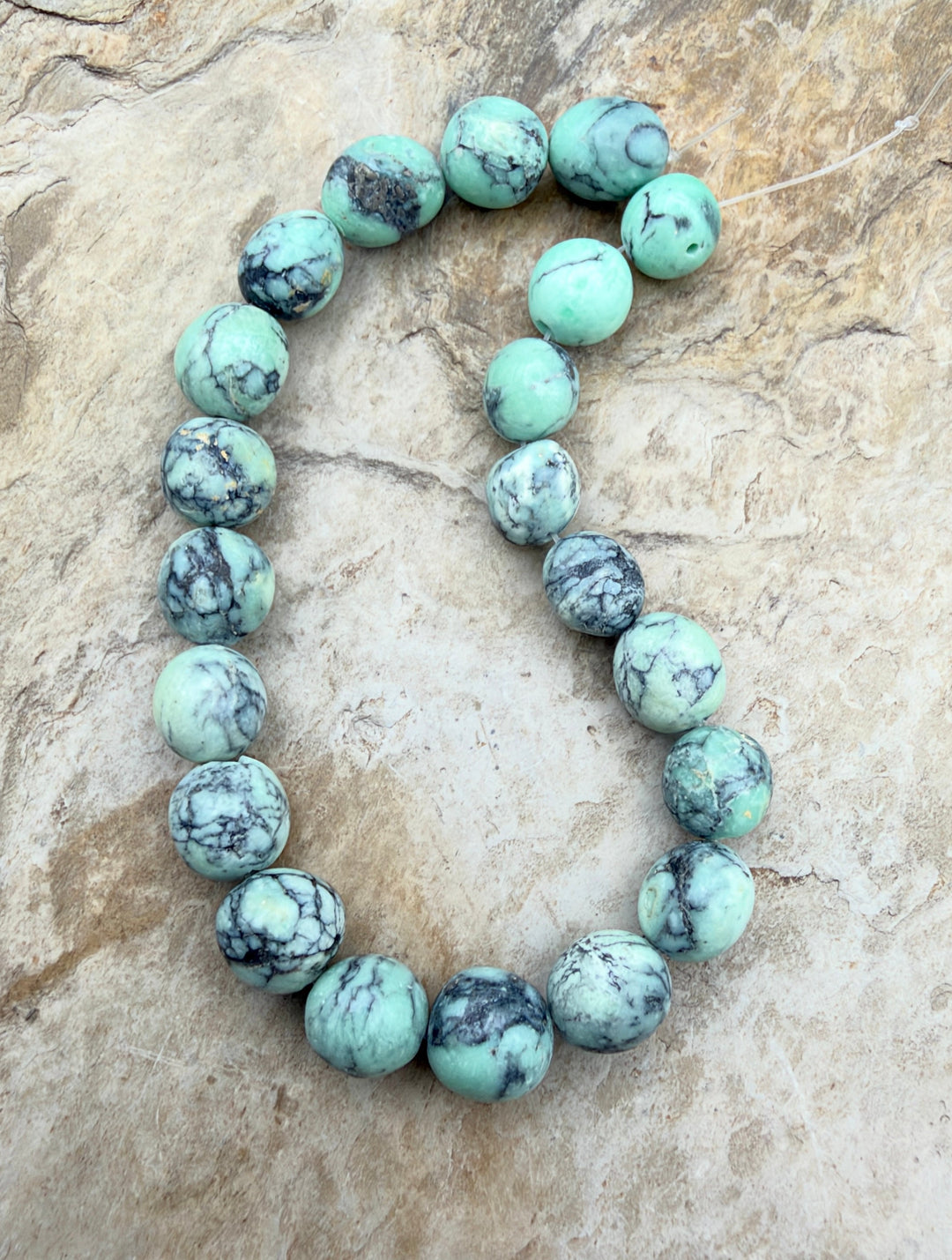 Nevada Variscite Smooth Rounded Nugget Beads 9-10mm 8 inch