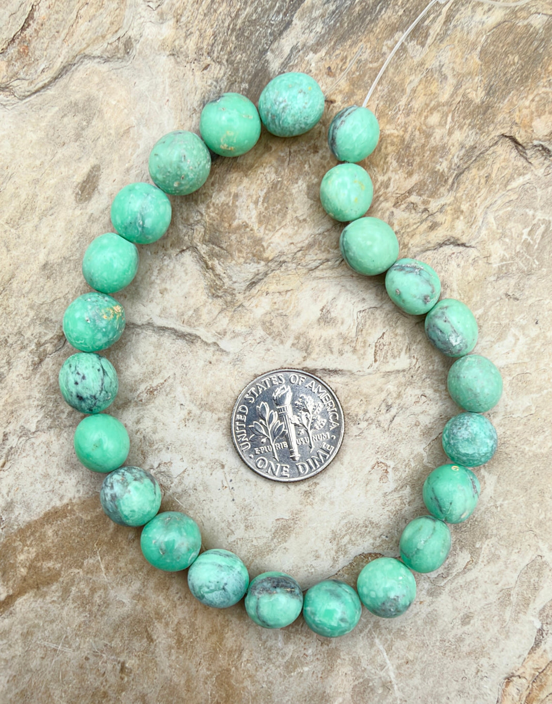 Nevada Variscite Smooth Rounded Nugget Beads8-9mm 8 inch