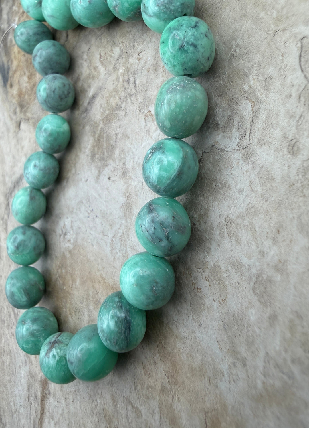 Nevada Variscite Smooth Rounded Nuggets 8-10mm 8 inch
