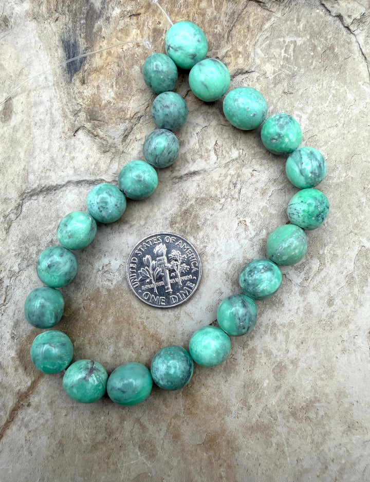 Nevada Variscite Smooth Rounded Nuggets 8-10mm 8 inch