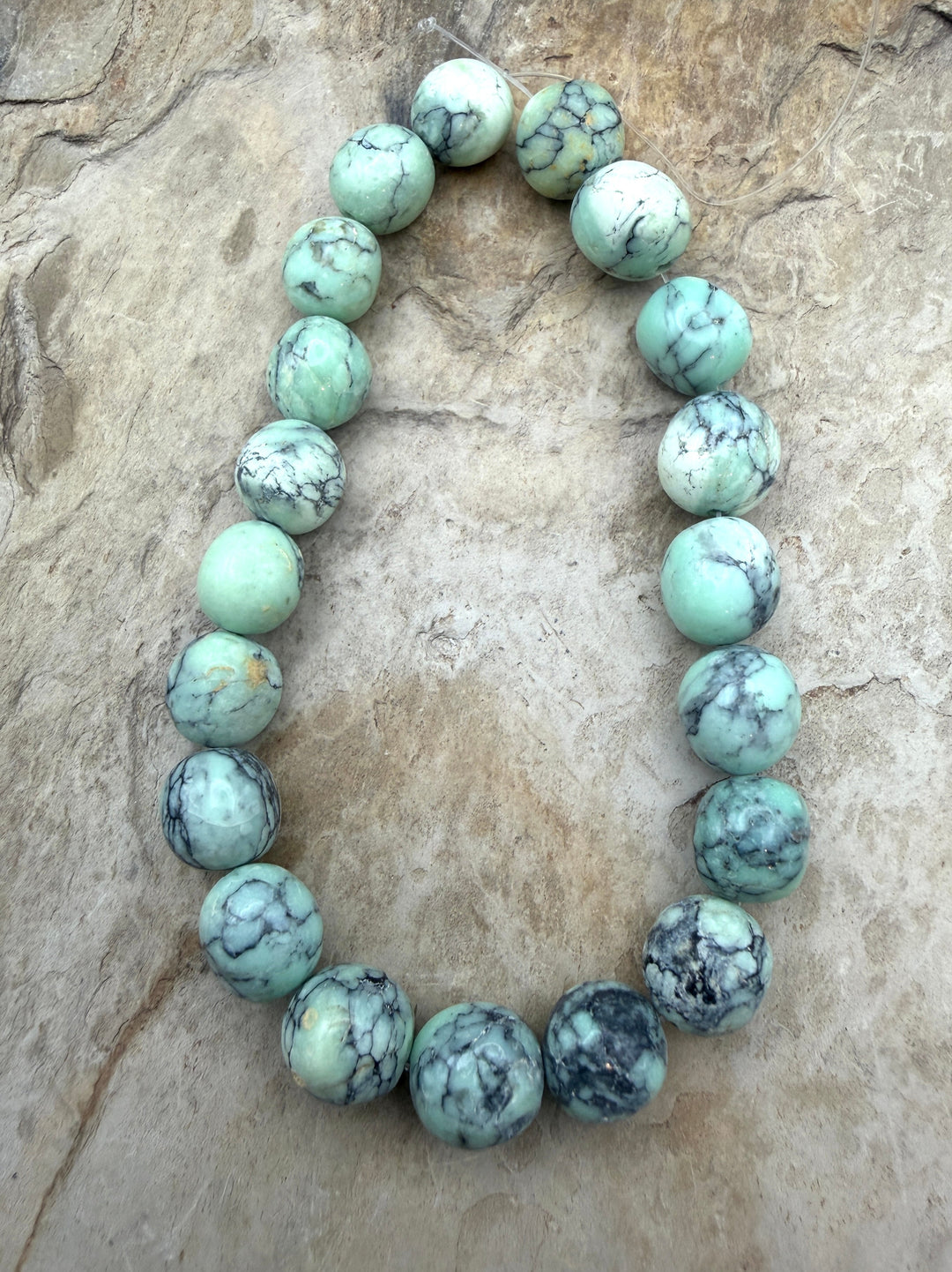 Nevada Variscite (Spiderweb) Smooth Rounded Nuggets 10-11mm