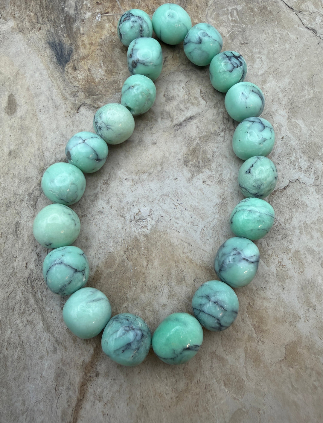 Nevada Variscite (Spiderweb) Smooth Rounded Nuggets 10-11mm