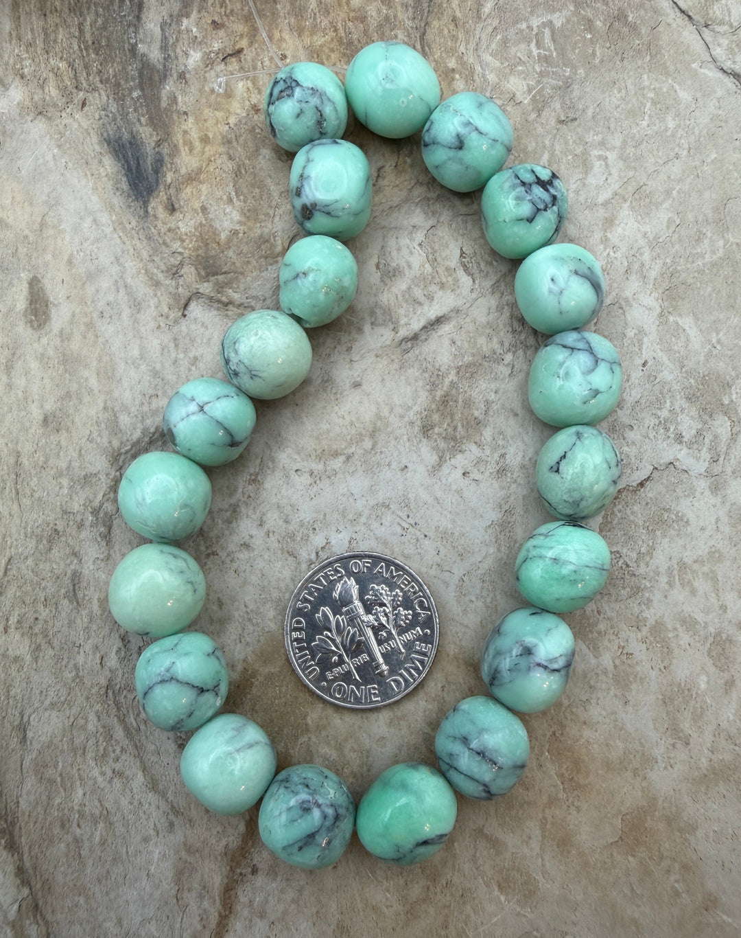 Nevada Variscite (Spiderweb) Smooth Rounded Nuggets 10-11mm