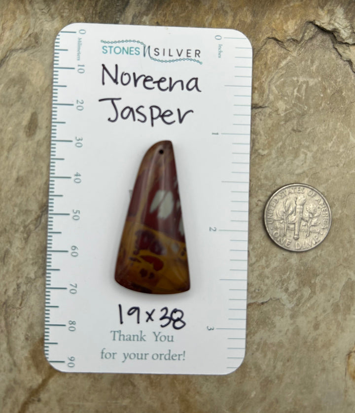 Noreena Jasper Focal Pendant Bead 19x38mm - California