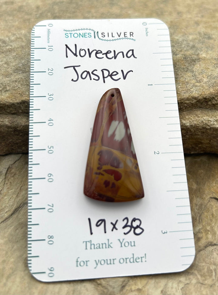 Noreena Jasper Focal Pendant Bead 19x38mm - California