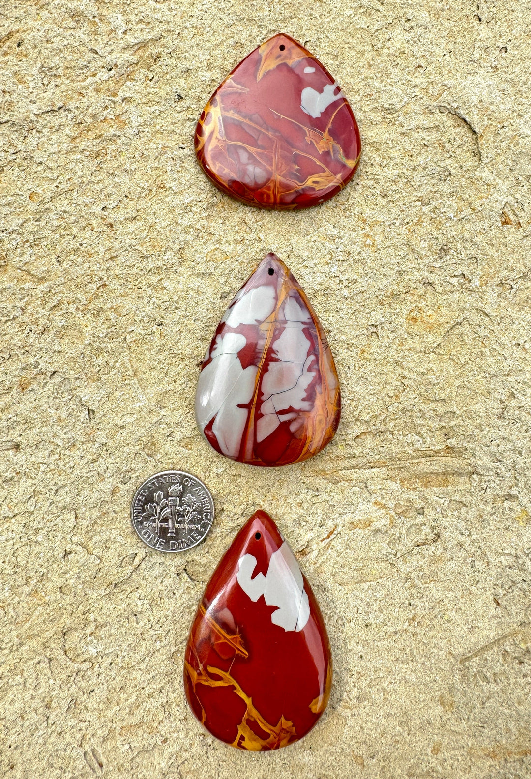 Noreena Jasper Teardrop Shaped Focal Pendant Beads (select