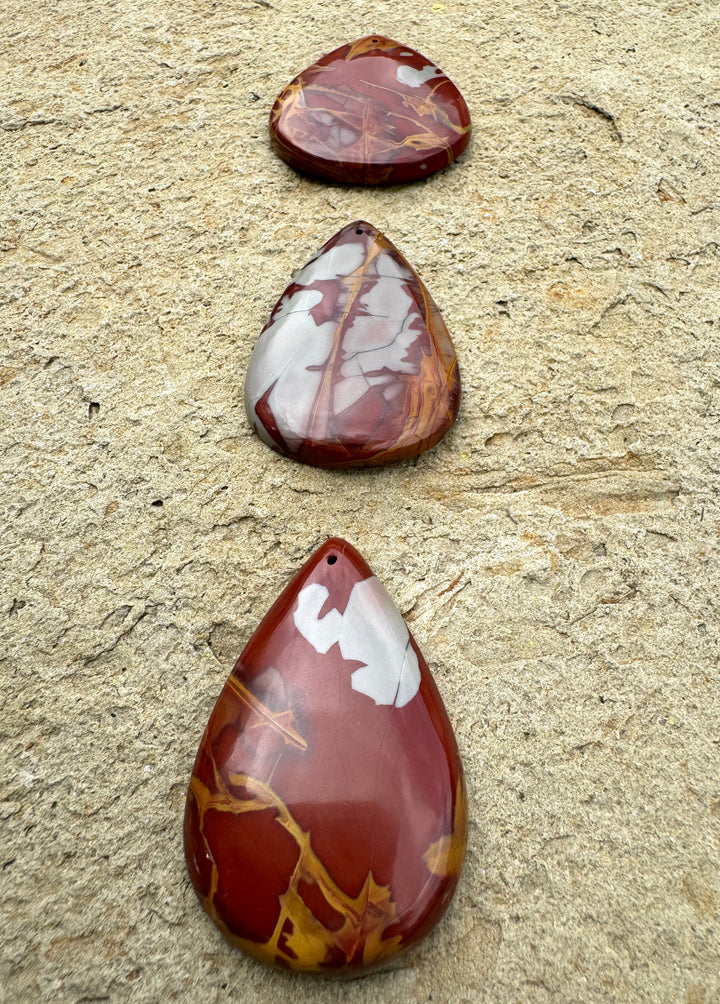 Noreena Jasper Teardrop Shaped Focal Pendant Beads (select