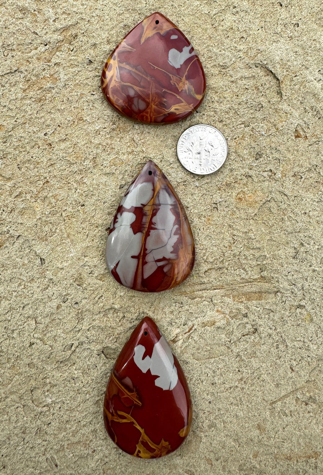 Noreena Jasper Teardrop Shaped Focal Pendant Beads (select