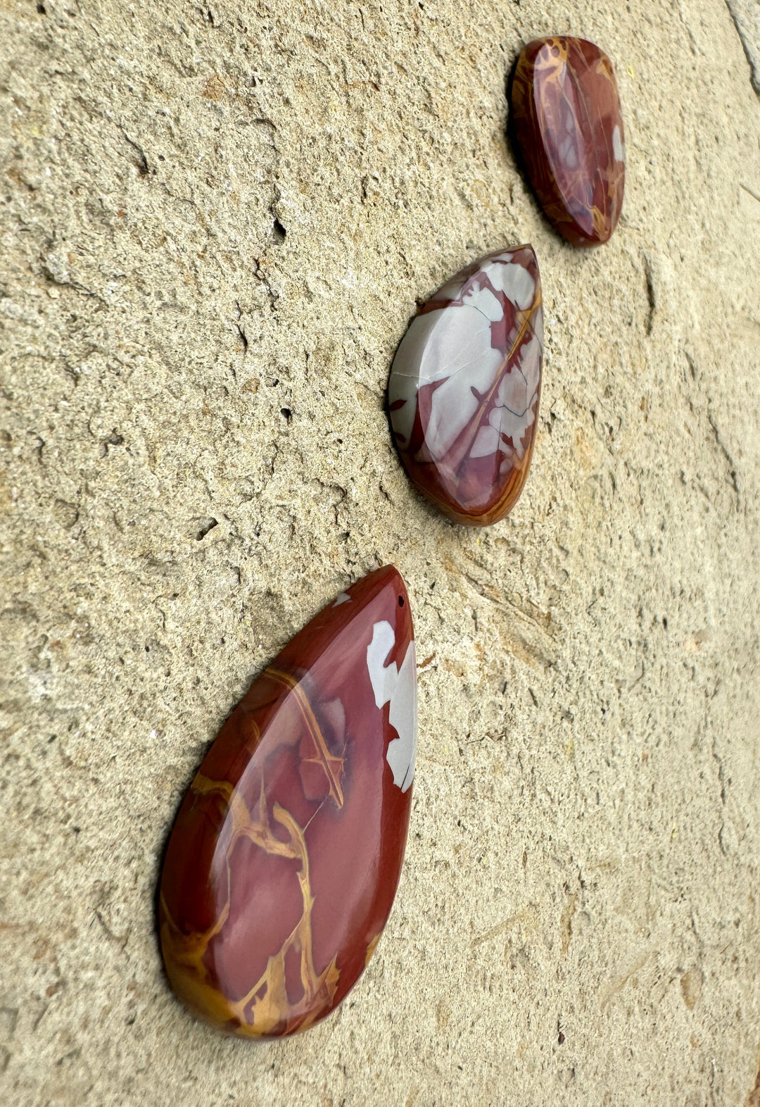 Noreena Jasper Teardrop Shaped Focal Pendant Beads (select