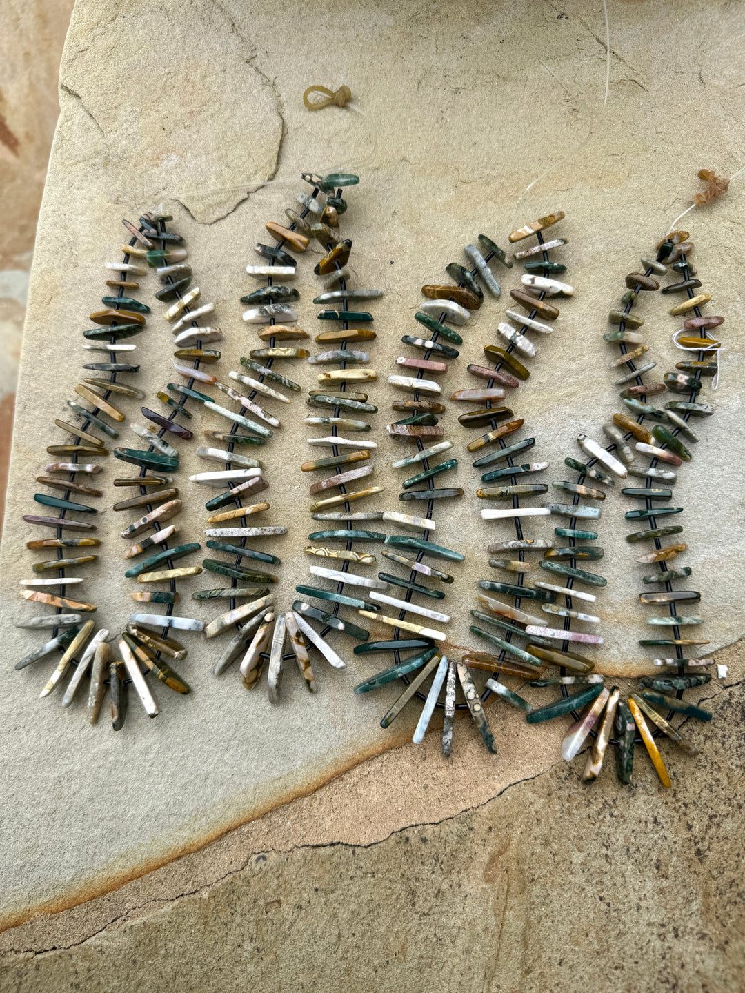 Ocean Jasper Freeform Bead Strands (16 inch strand)
