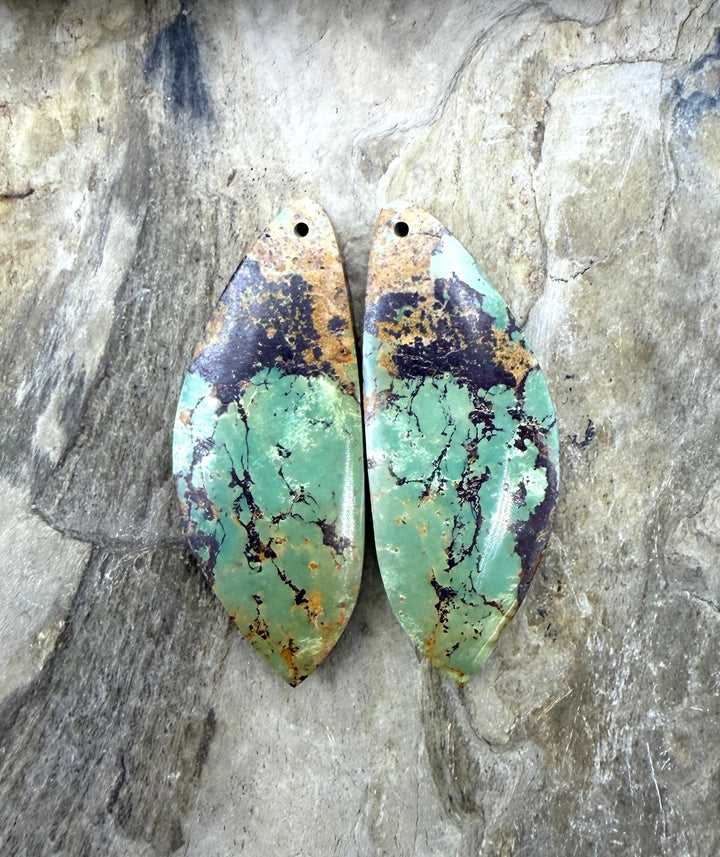 OLD STOCK Kingman Turquoise (Arizona) BIG Matching Earring