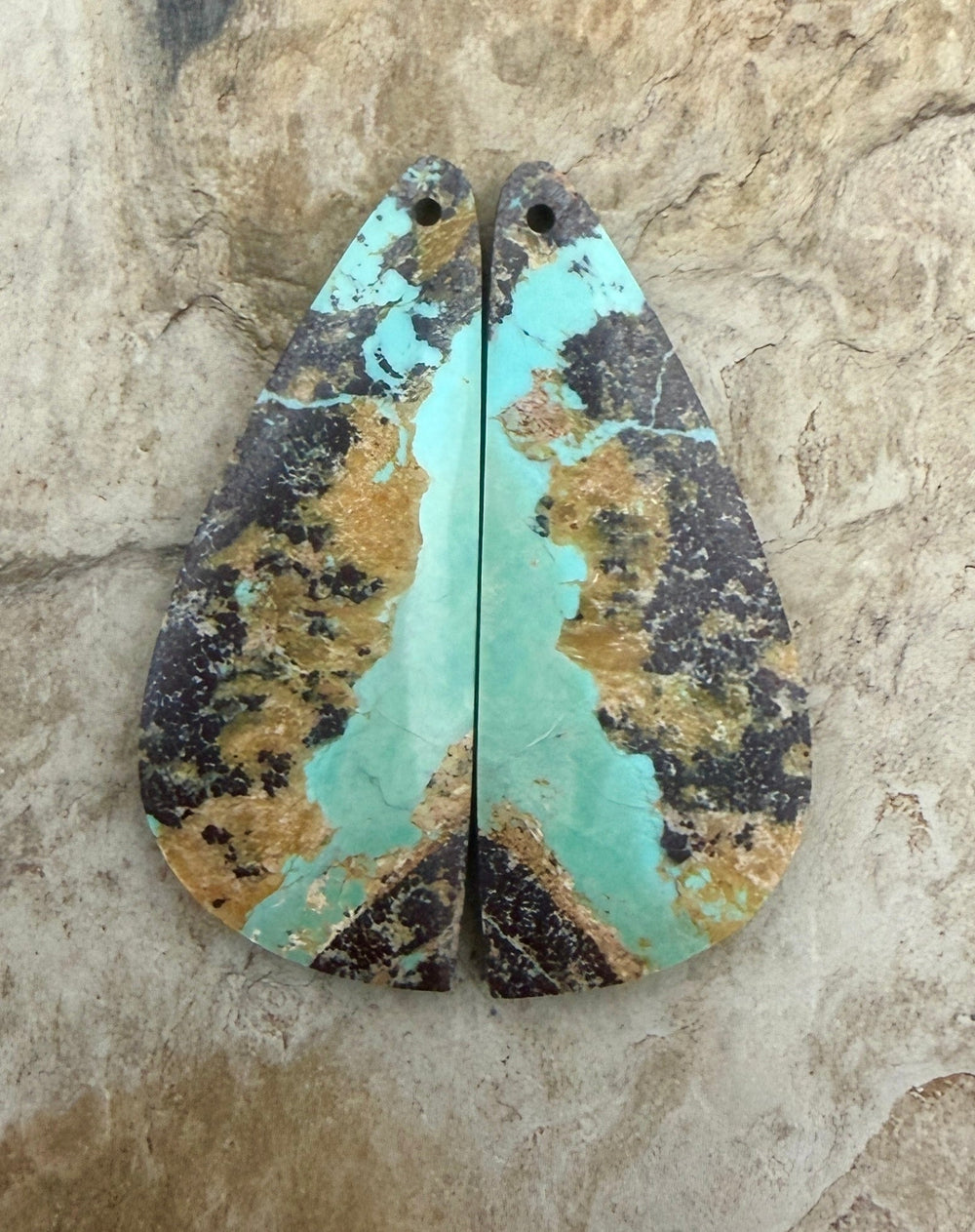 OLD STOCK Kingman Turquoise (Arizona) BIG Matching Earring