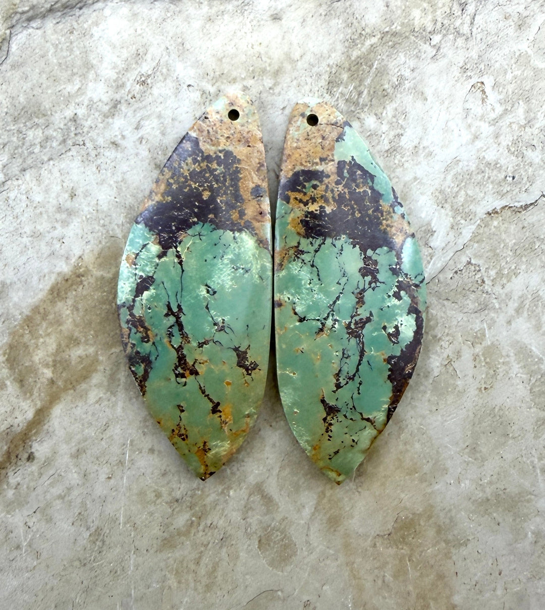 OLD STOCK Kingman Turquoise (Arizona) BIG Matching Earring
