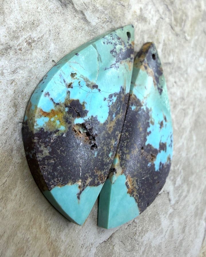 OLD STOCK Kingman Turquoise (Arizona) BIG Matching Earring