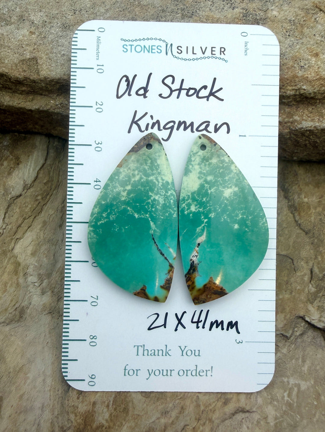 OLD STOCK Kingman Turquoise (Arizona) BIG Matching Earring