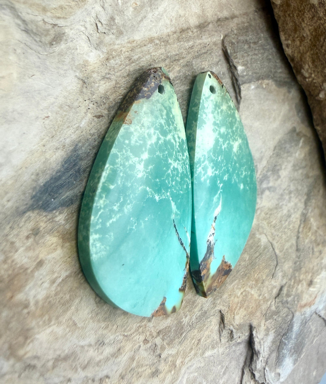 OLD STOCK Kingman Turquoise (Arizona) BIG Matching Earring