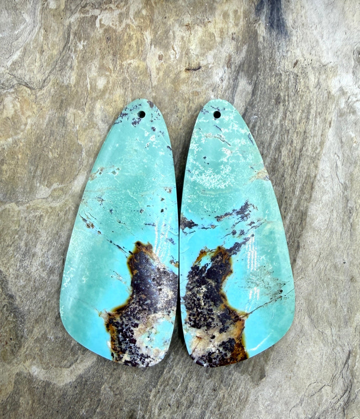OLD STOCK Kingman Turquoise (Arizona) BIG Matching Earring