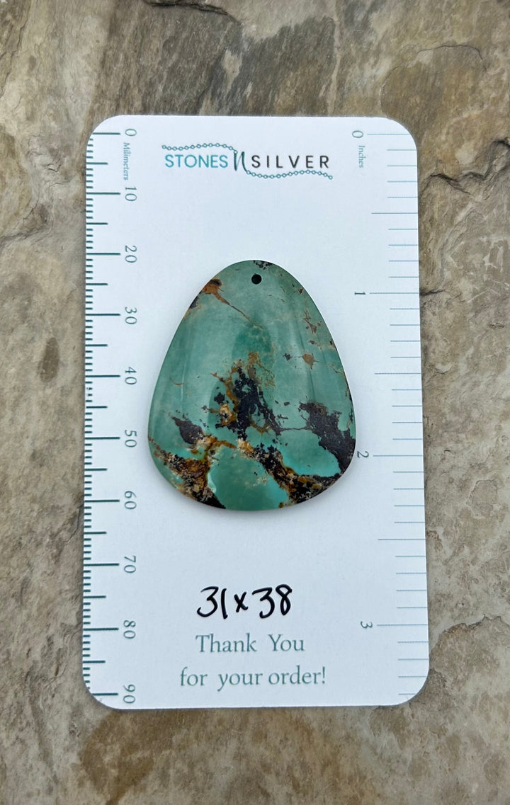 OLD STOCK Kingman Turquoise (Arizona) Focal Pendant Bead
