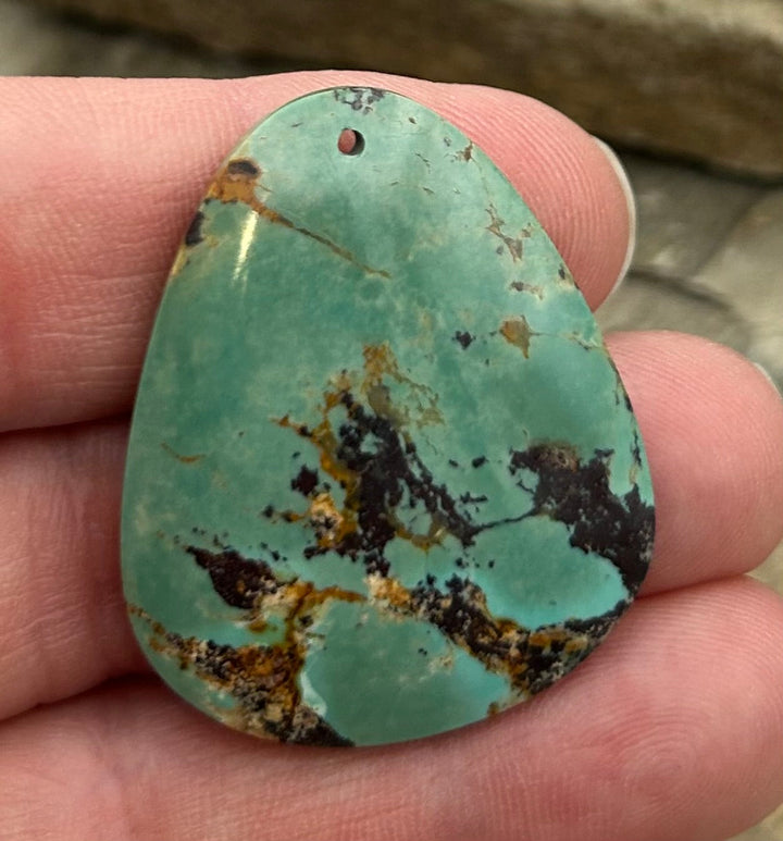 OLD STOCK Kingman Turquoise (Arizona) Focal Pendant Bead