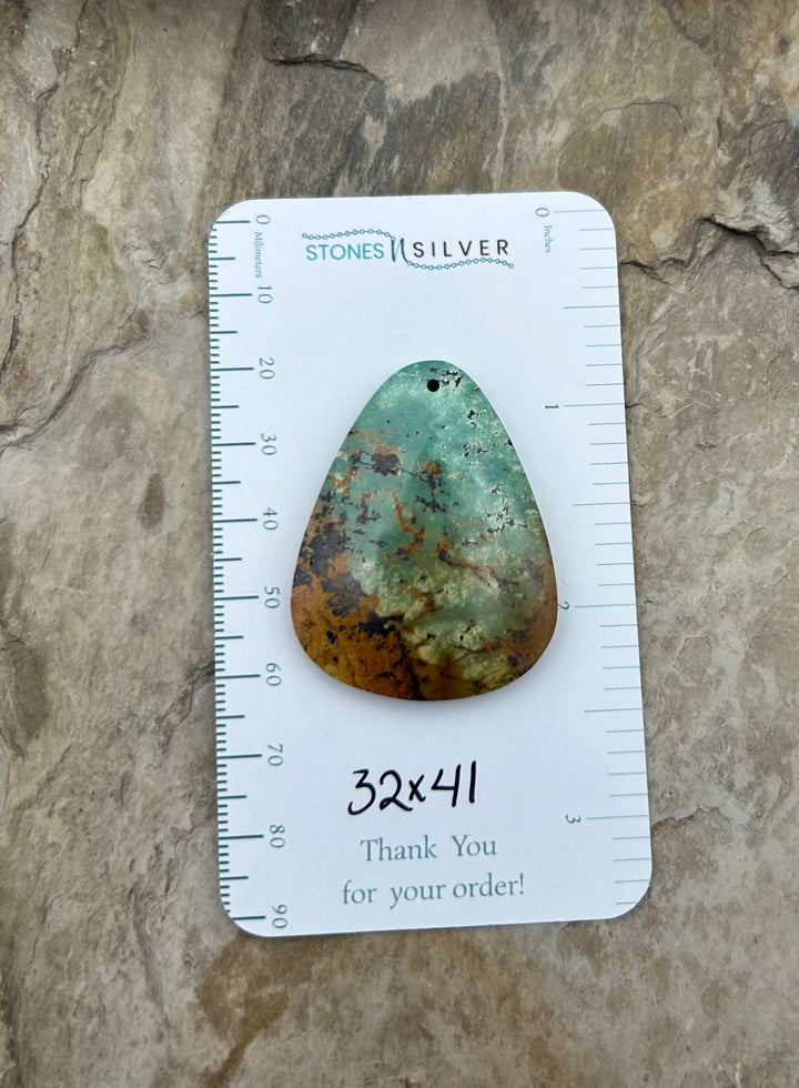OLD STOCK Kingman Turquoise (Arizona) Focal Pendant Bead