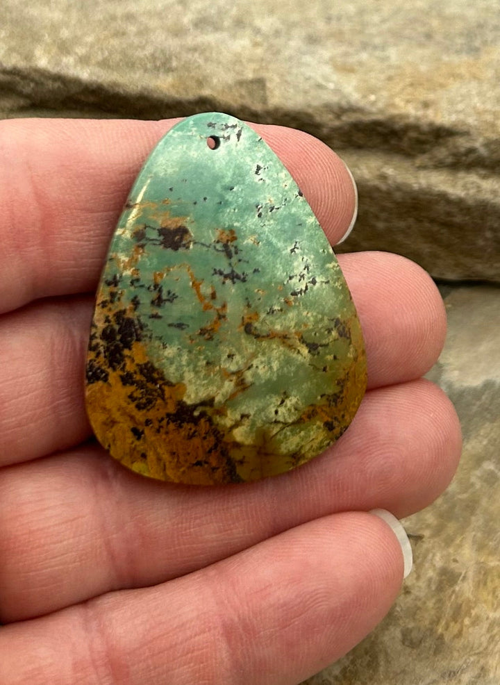 OLD STOCK Kingman Turquoise (Arizona) Focal Pendant Bead