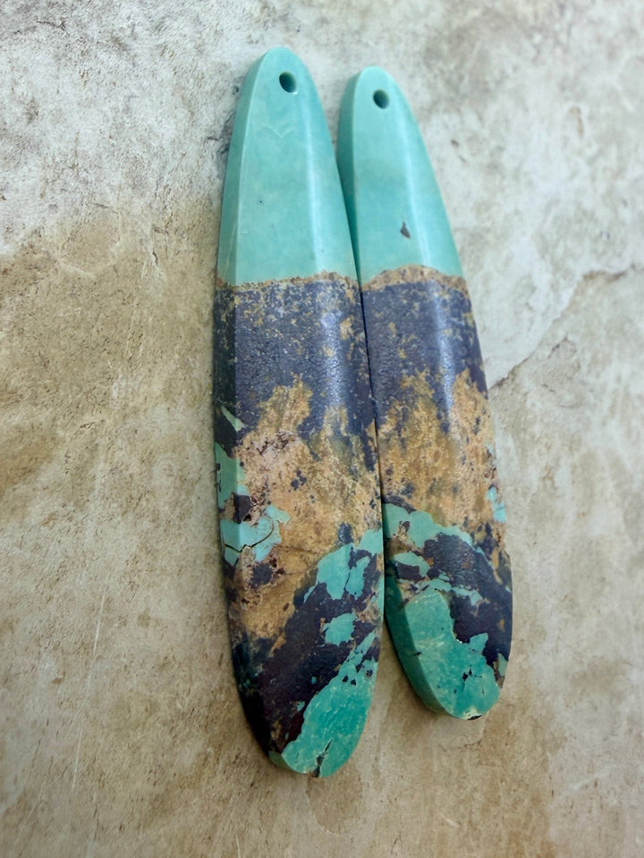 OLD STOCK Kingman Turquoise (Arizona) Matching Earring Slab