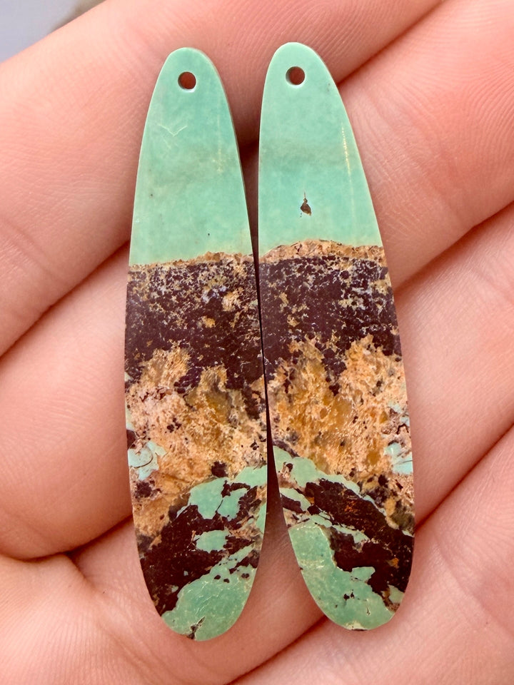 OLD STOCK Kingman Turquoise (Arizona) Matching Earring Slab