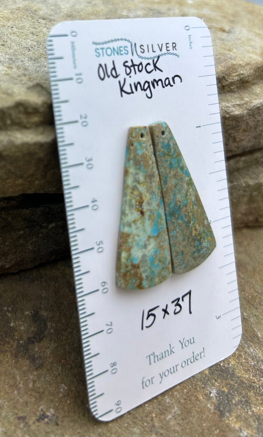 OLD STOCK Kingman Turquoise (Arizona) Matching Earring Slab