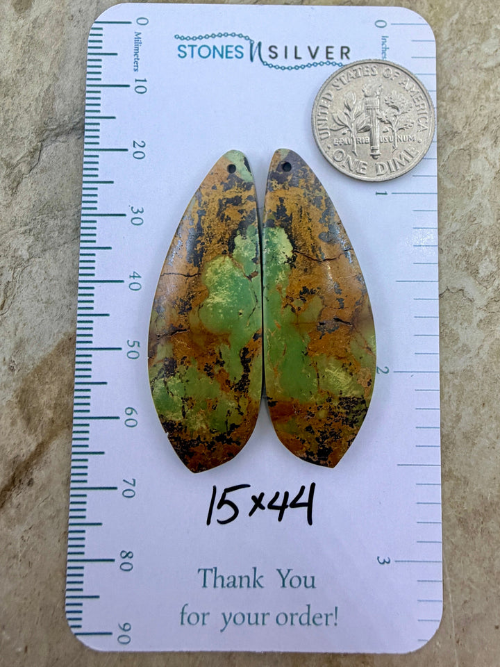 OLD STOCK Kingman Turquoise (Arizona) Matching Earring Slab